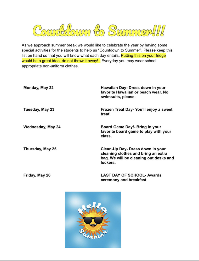 Countdown to Summer!
