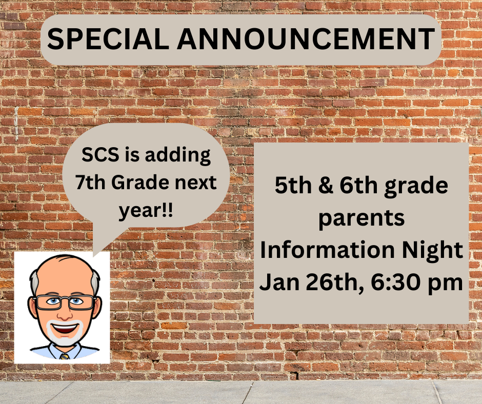 7th Grade Announcement